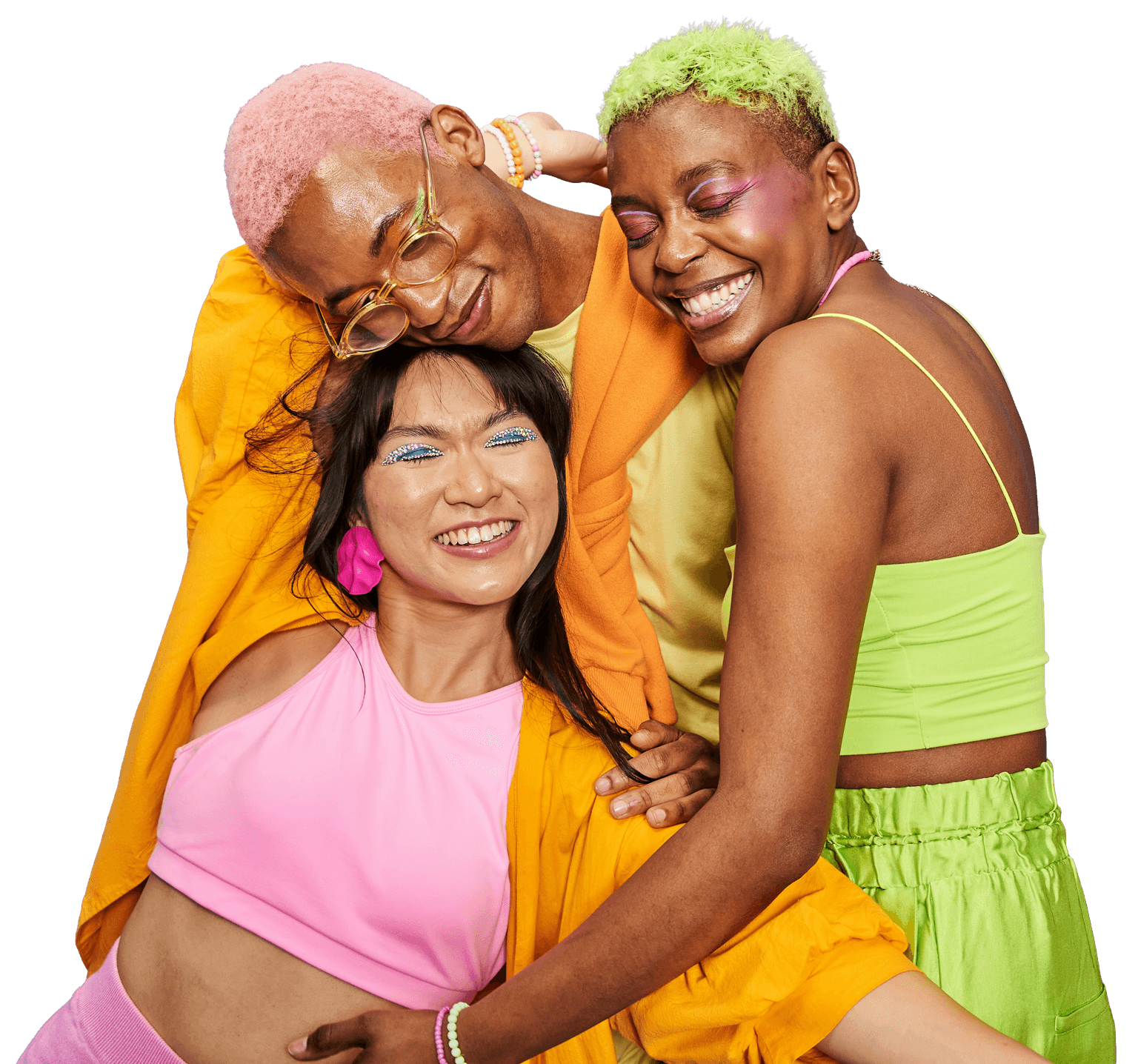 Happy diverse group of people